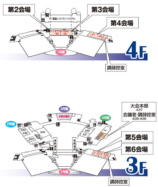 Hall Map 3-4F
